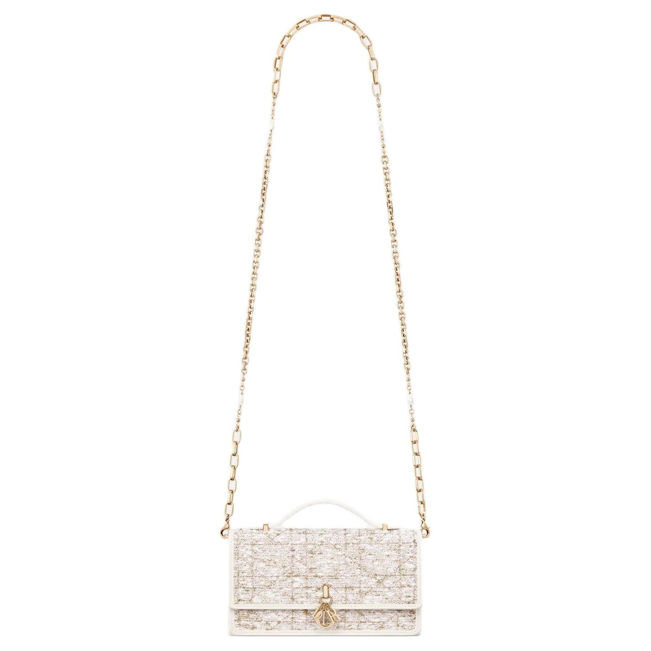 DIOR My Dior Cotton One Shoulder Handbag Mini Women's White