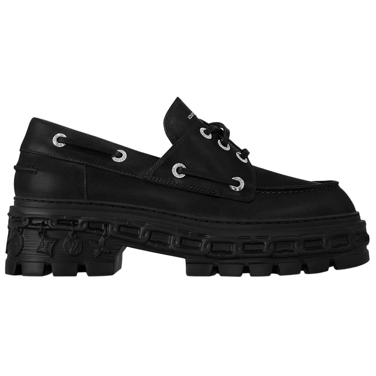 LOUIS VUITTON LV Record Boat Shoes Women's Black