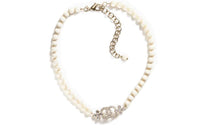 CHANEL Metal Necklaces Women's White