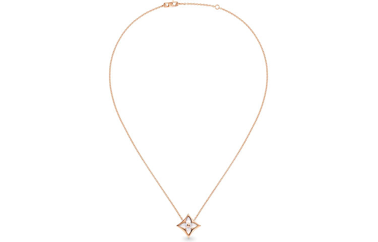 LOUIS VUITTON Color Blossom Star Pendant Pink Gold And White Mother-of-pearl
