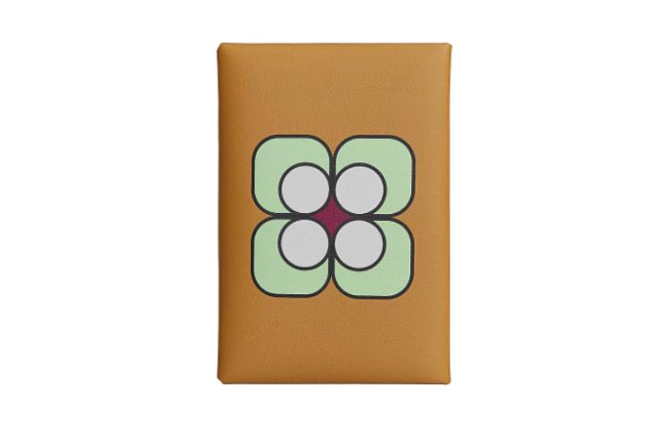 HERMES Calvi Duo Swift Calfskin Card Holder Women's Cookie White