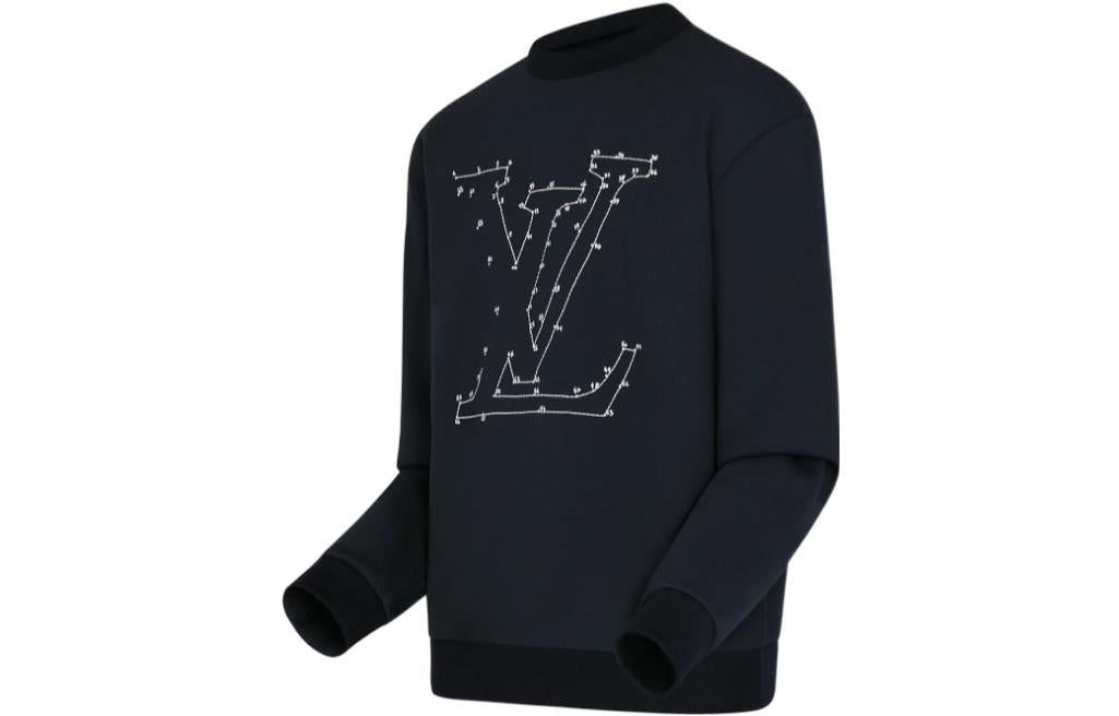 LOUIS VUITTON Lv Stitch Print Embroidered Sweatshirt