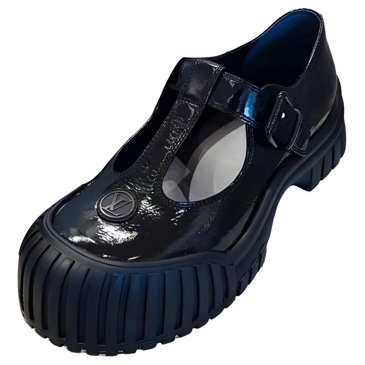 LOUIS VUITTON Ruby Platform Mary Jane Shoes Women's Black