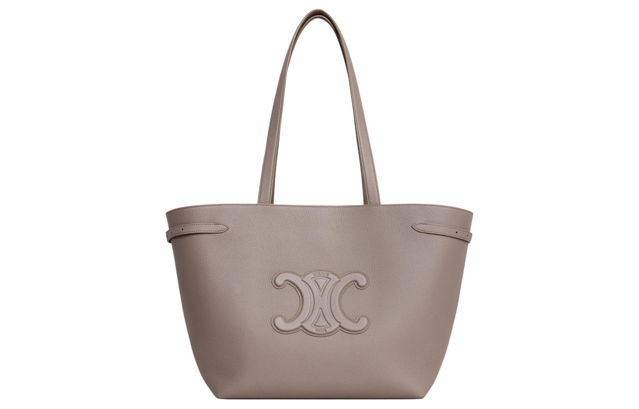 CELINE Cabas Grained Calfskin Tote Bag, Shopping Bag, Shoulder Bag, Handbag Women's Pebble