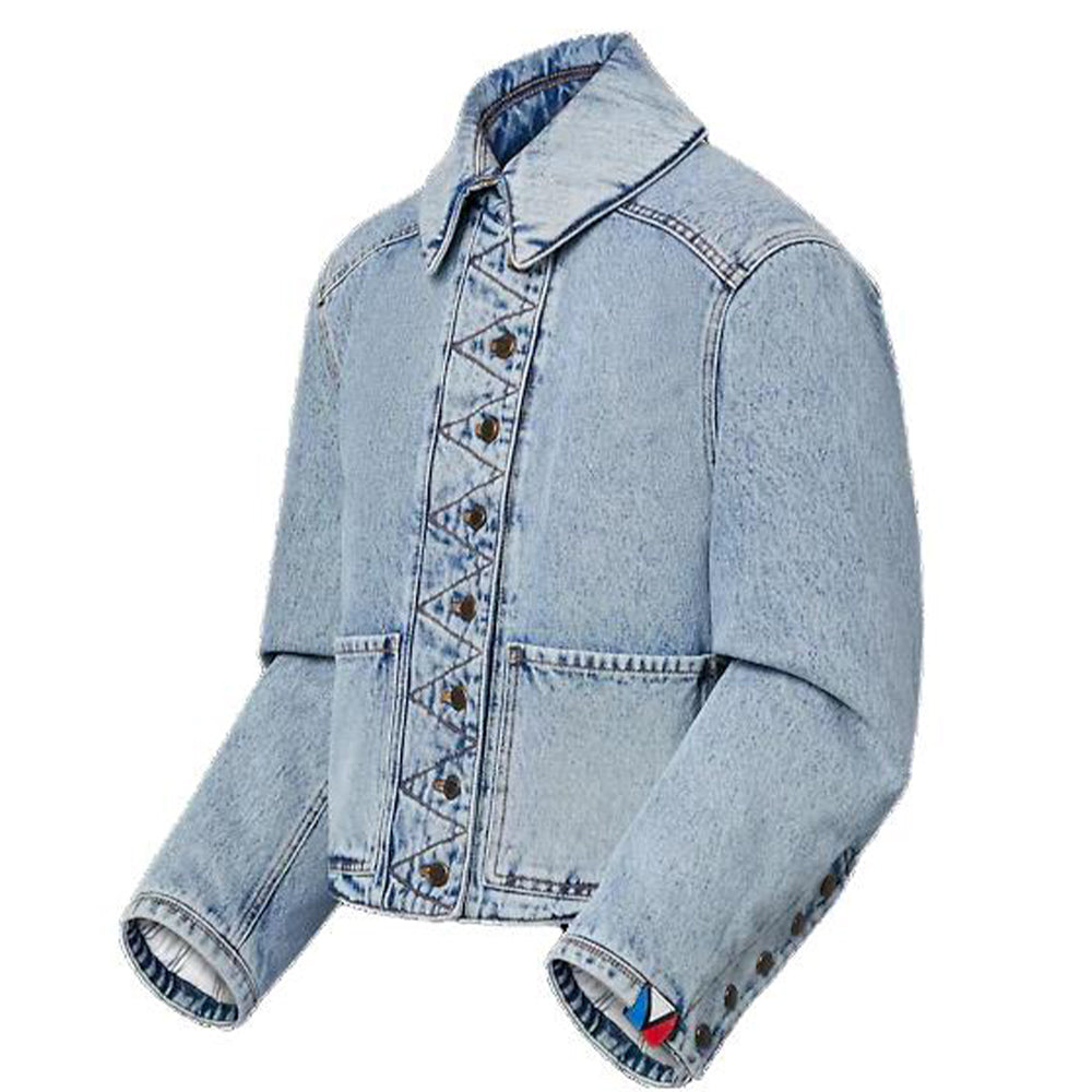 LOUIS VUITTON Bleached Denim Boxy Jacket