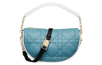 DIOR Vibe Lambskin Hobo Bag, Shoulder Bag, Crossbody Bag, Handbag Small Size Women's Sky Blue