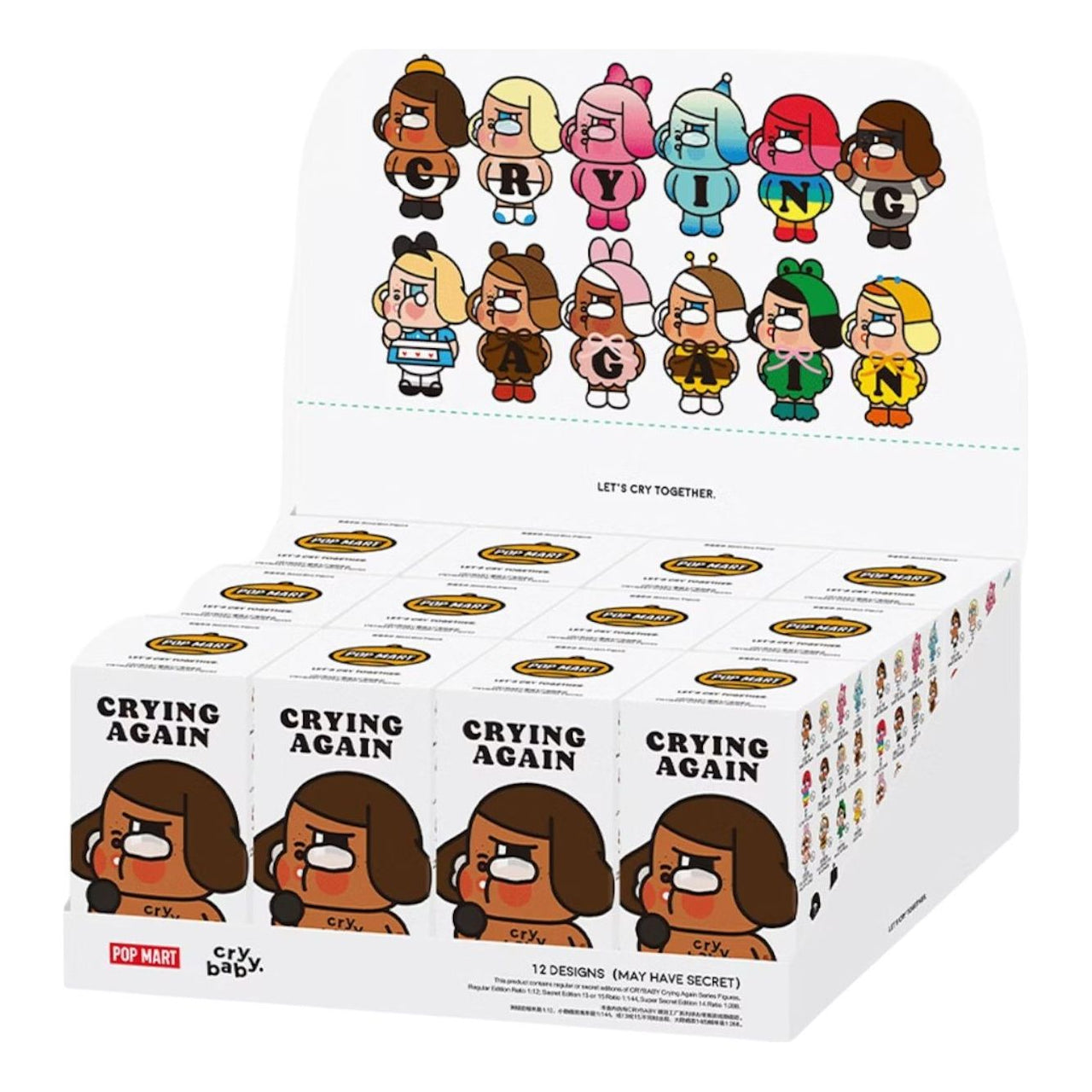 Pop Mart Crybaby Crying Again Figures Sealed Case (12 Blind Boxes) PPMT-2409-0046-742049273