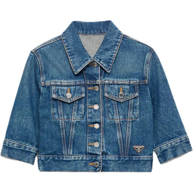 PRADA Button Up Denim Mini Jacket