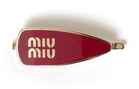 MIU MIU Engraved logo Enamel Hair Clip
