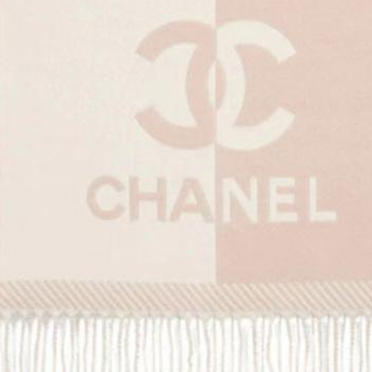 CHANEL Wool Knit Scarves Women's Pink