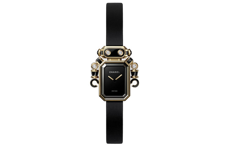 CHANEL Wrist Watch Quartz Movement Rubber Strap Black Dial Women's Watch