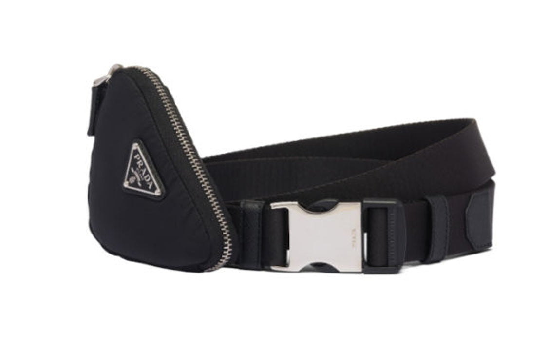 PRADA Belt Men's Black Width 3CM