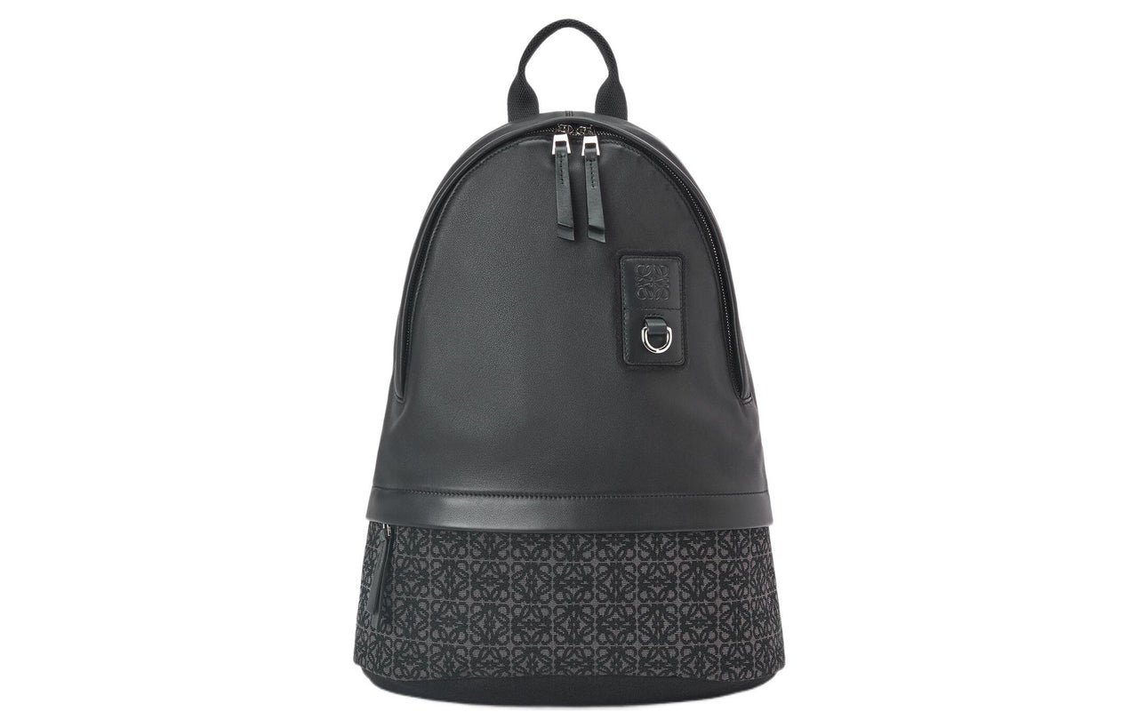 LOEWE Jacquard With Calfskin Backpack Regular Men's Black