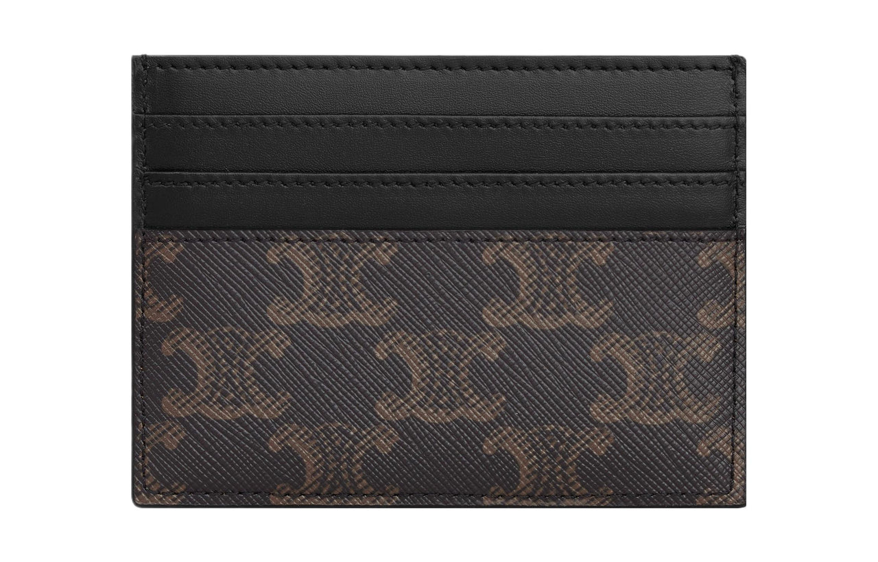CELINE Cow Leather Card Holder Men's Black