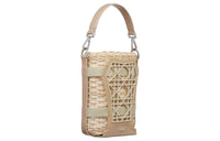 DIOR Cow Leather Woven Basket Bag Shoulder Bag Crossbody Bag Handbag Women's Beige
