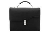 DIOR Cow Leather Briefcase, Handbag Large Size Men's Black