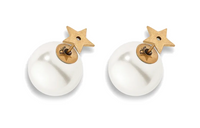 DIOR Gold-Plated Earrings Women's White