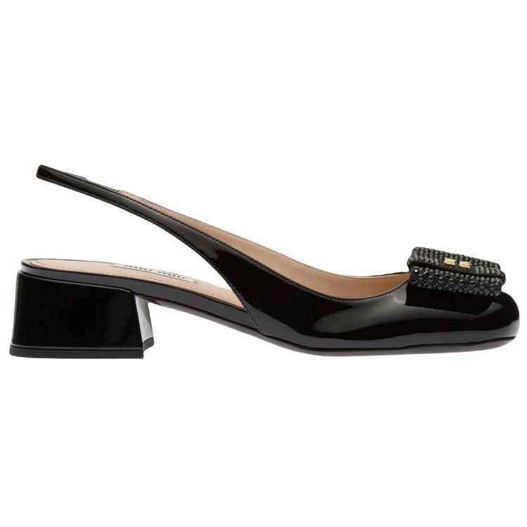 MIU MIU Block Heel High Heels Women's Black