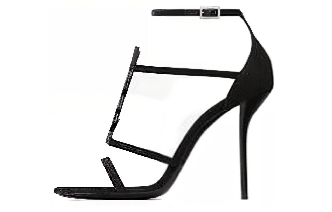 SAINT LAURENT Strap Sandals 10cm Women's Black