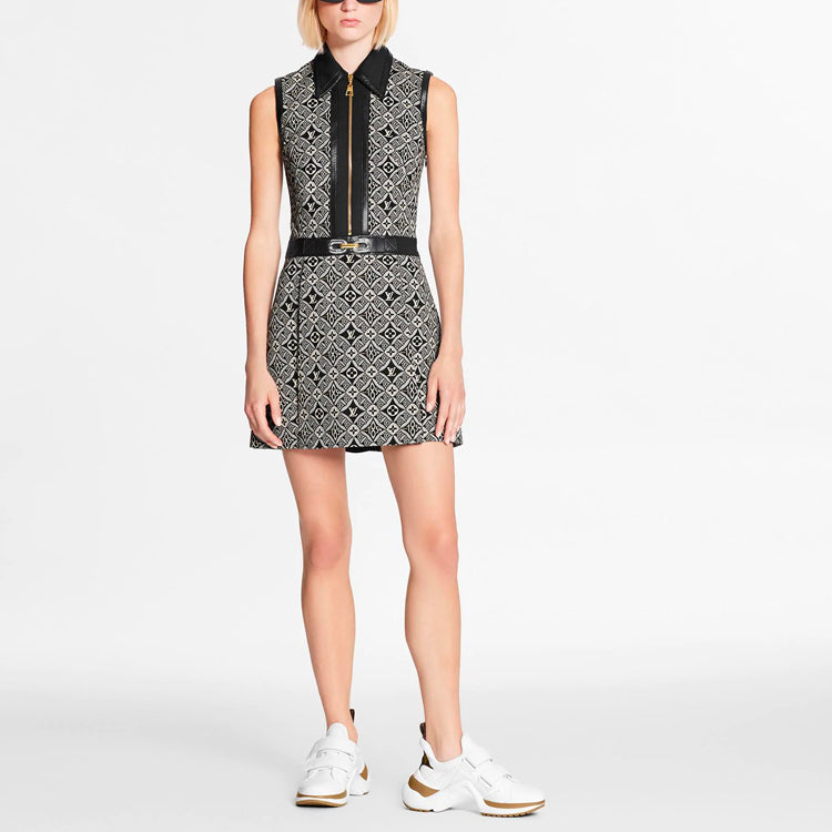 LOUIS VUITTON New Quarterly Products Of LV Sleeveless Dress Women's Black