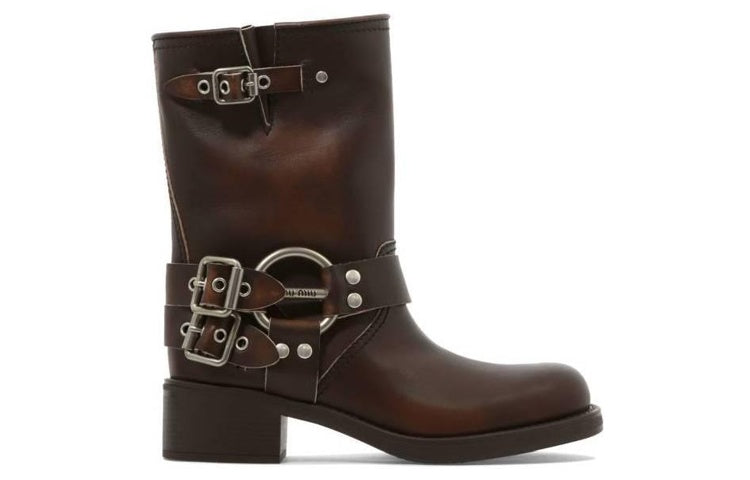 MIU MIU Ankle Boots Women's Brown