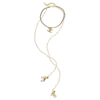 CHANEL Metal Necklaces Unisex Gold