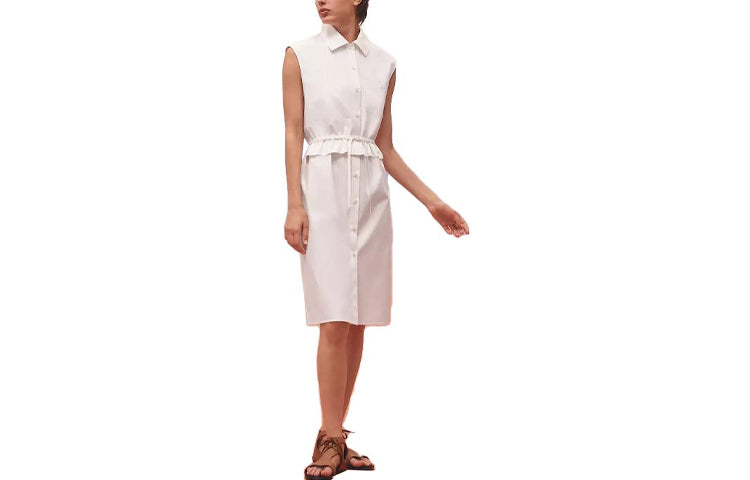 HERMES Sleeveless Dresses Women's White