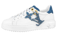 LOUIS VUITTON Time Out Sneakers 'White With Denim Blue' Women's