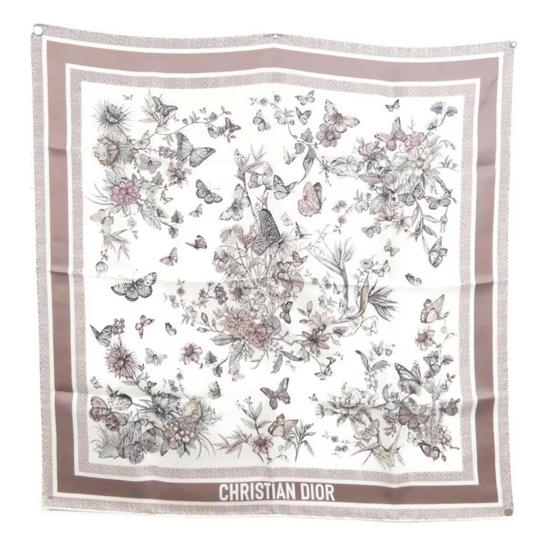 DIOR Silk Silk Scarves Women's Rose