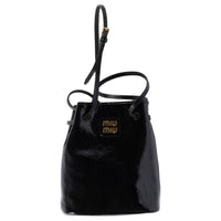 MIU MIU Lambskin Shoulder Bag Women's Black