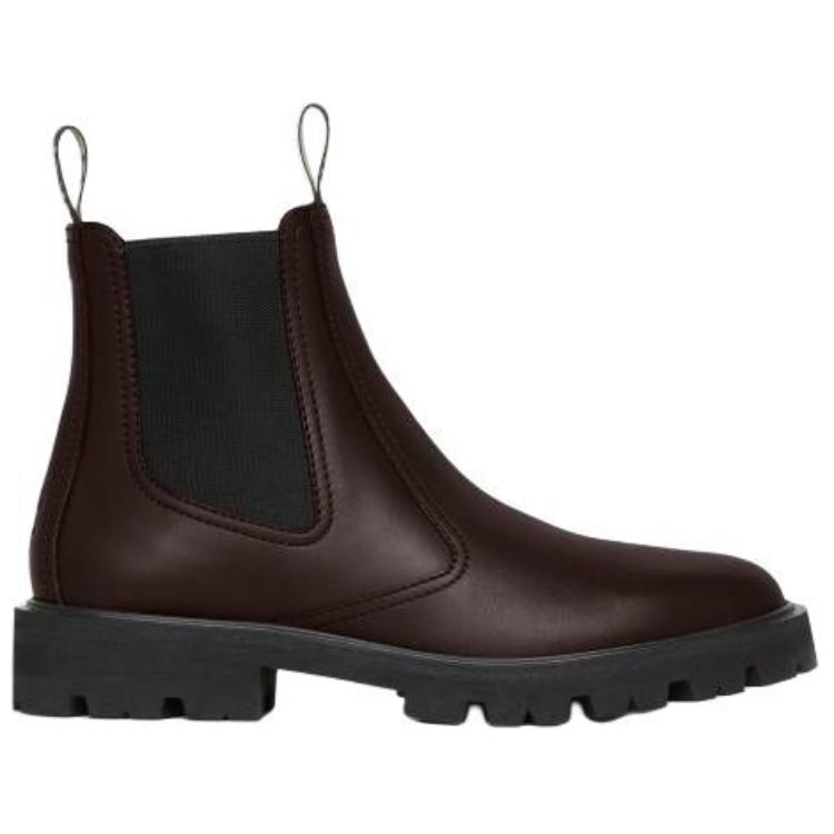CELINE Margaret Short Chelsea Boots Women's Dark Brown