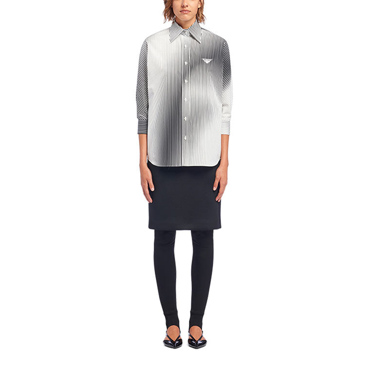 PRADA FW21 Shirt Women's Gray White
