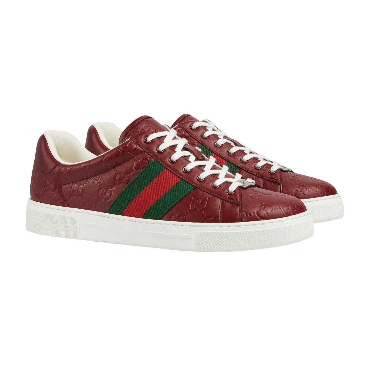 Gucci Ace Leather 'Red Monogram' 757892-AADSP-6247