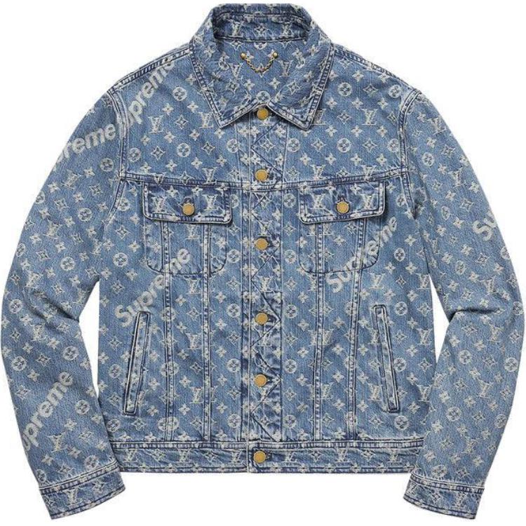 Supreme X LOUIS VUITTON Jacquard Denim Chore Coat