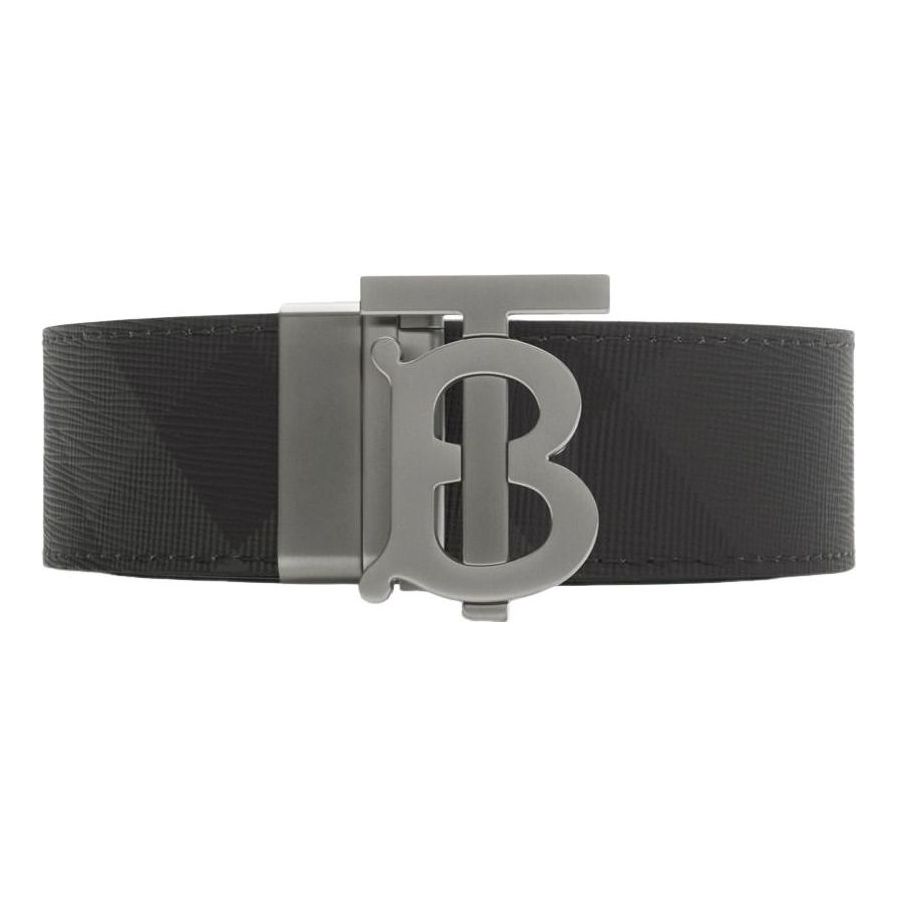 Burberry 26 Reversible Check TB Belt 'Charcoal Graphite' 8065339