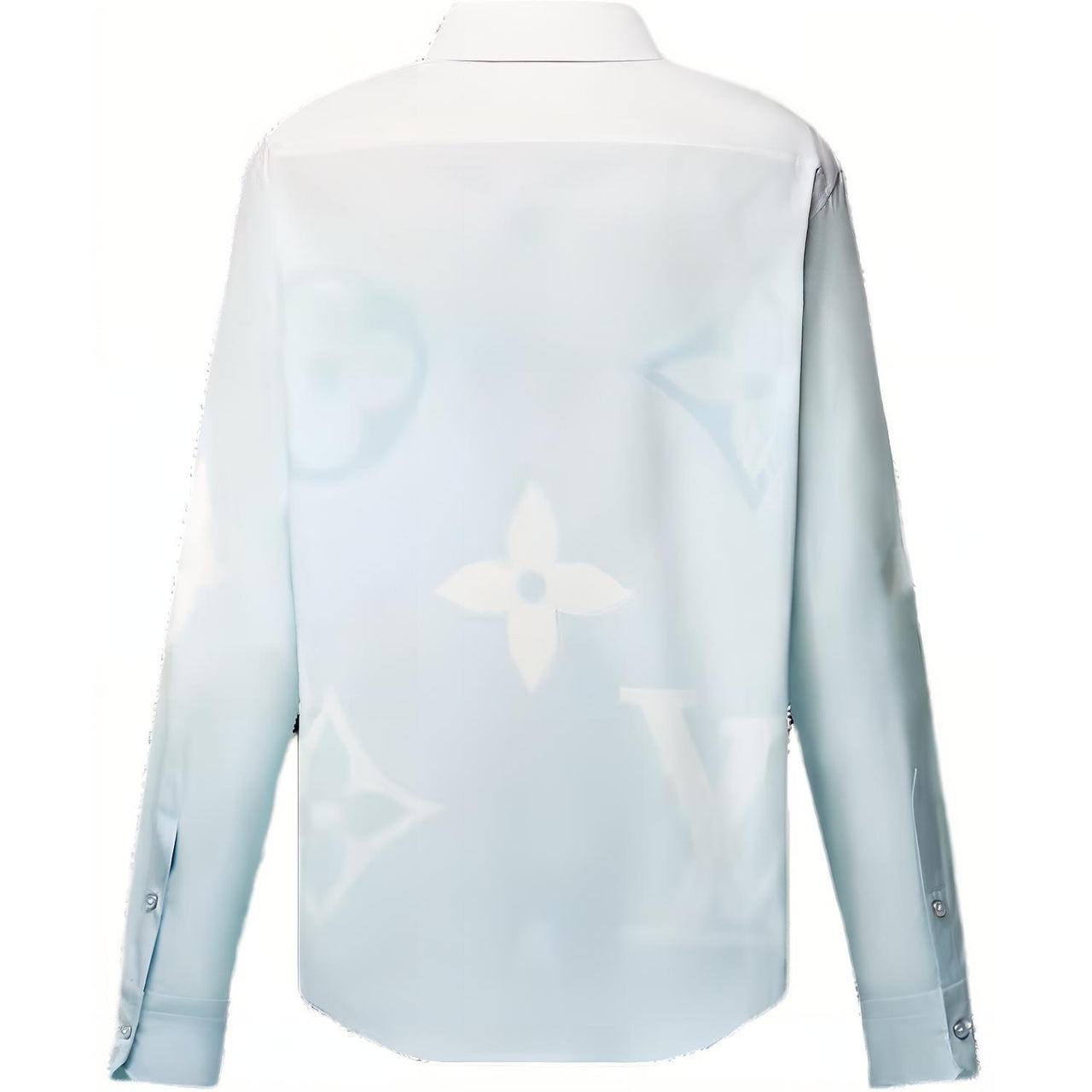 LOUIS VUITTON Monogram Printed Long-Sleeved Cotton Poplin Shirt