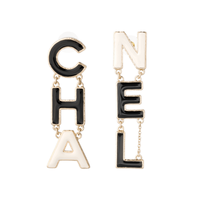 CHANEL Earrings Women's Black