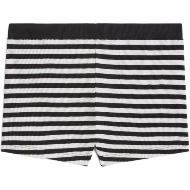 CELINE Marinière Mini Shorts In Ribbed Cotton Jersey