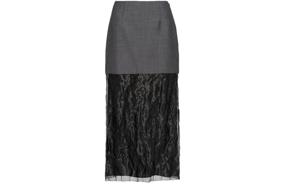 PRADA Casual Long Skirts Women's Gray