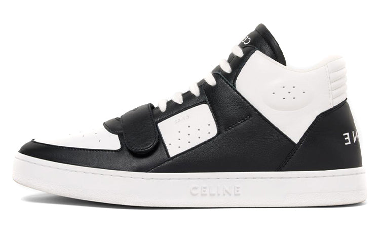 CELINE CT 02 Mid Top Stylish Skateboarding Shoes Men's Black White