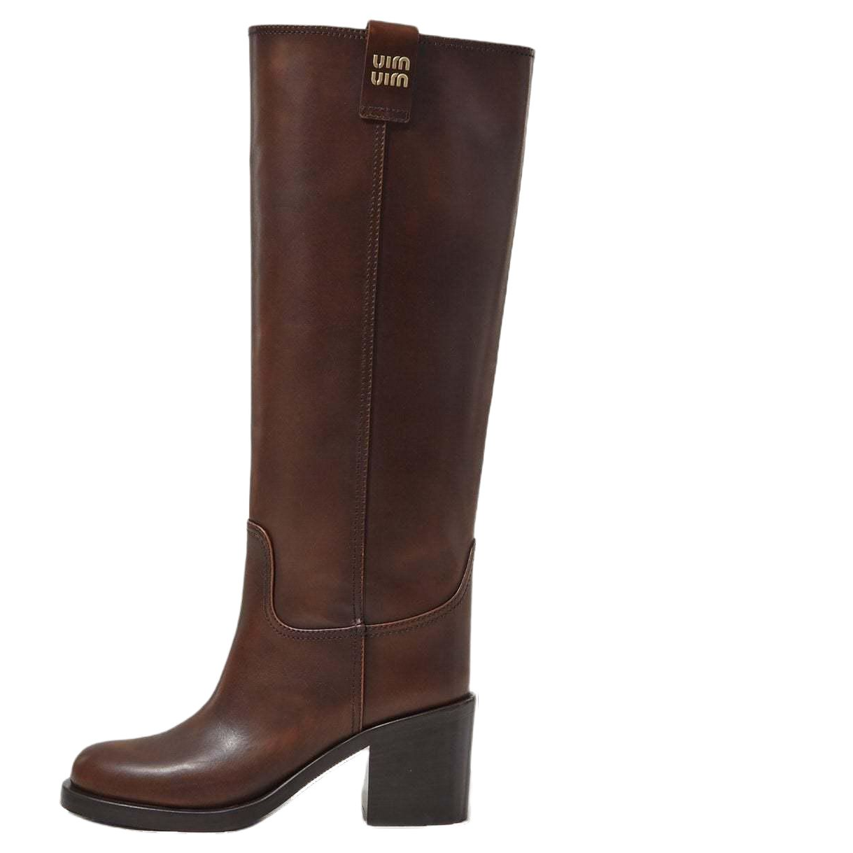 MIU MIU Knee high Boots Women's Brown