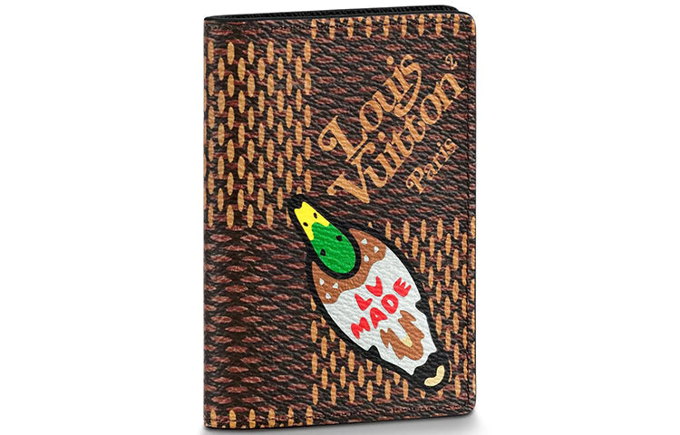 LOUIS VUITTON X Nigo Pocket Organizer Damier Ebene Giant Brown