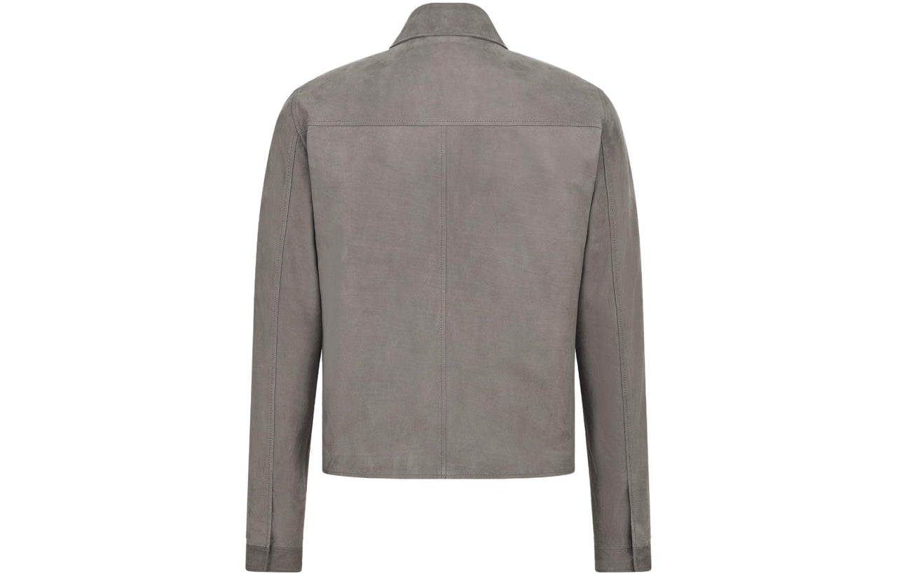 DIOR Leather Jackets Men Gray