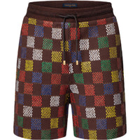 LOUIS VUITTON Jacquard Damier Cotton Jersey Shorts
