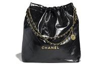CHANEL 22Bag Smooth Finish Calfskin Tote Bag, Shopping Bag, Portable Crossbody Bag, Shoulder Bag Women's Black