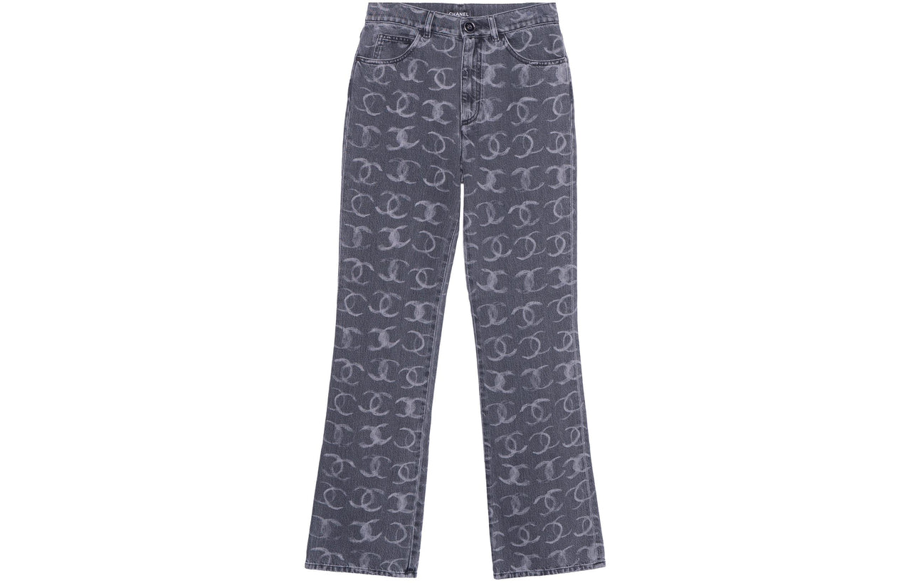 CHANEL Jeans Women's Gray