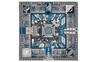 HERMES Silk Scarves Women's Blue