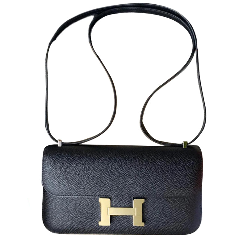 HERMES Constance Epsom Leather Crossbody Bag Shoulder Bag Women's 89 Noir Black