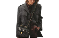 CHANEL Coats Women's Gray Black