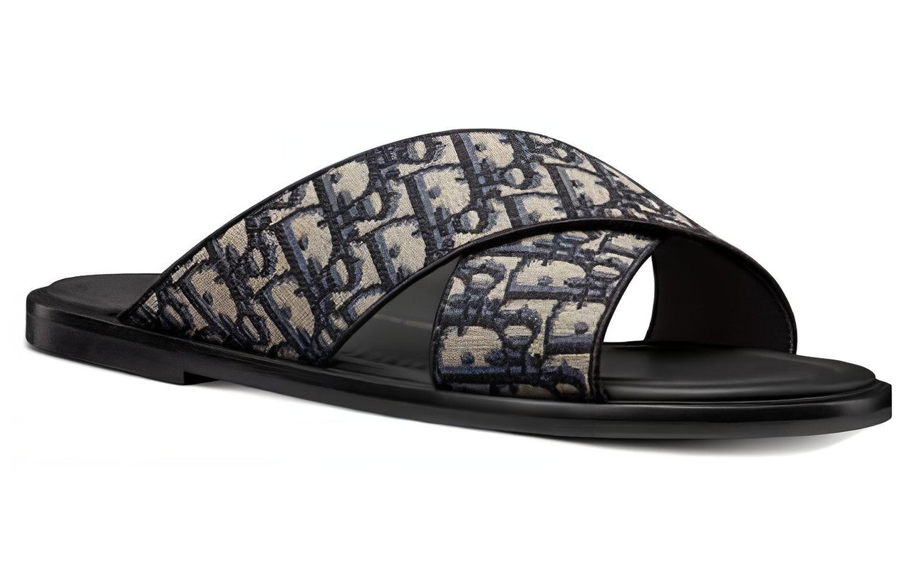 DIOR Alias Sandals Blue Oblique